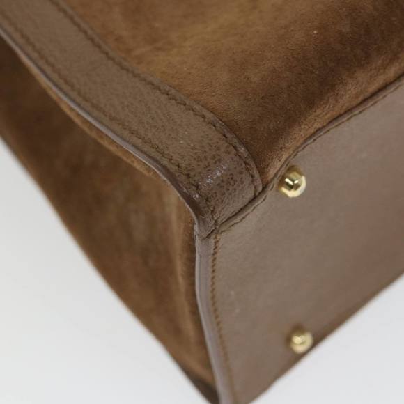 GUCCI Bamboo Hand Bag Suede Brown 082 2853 0260 0 Auth bs9787 - Picture 15 of 16